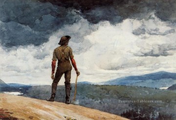  peintre - Le bûcheron réalisme peintre Winslow Homer